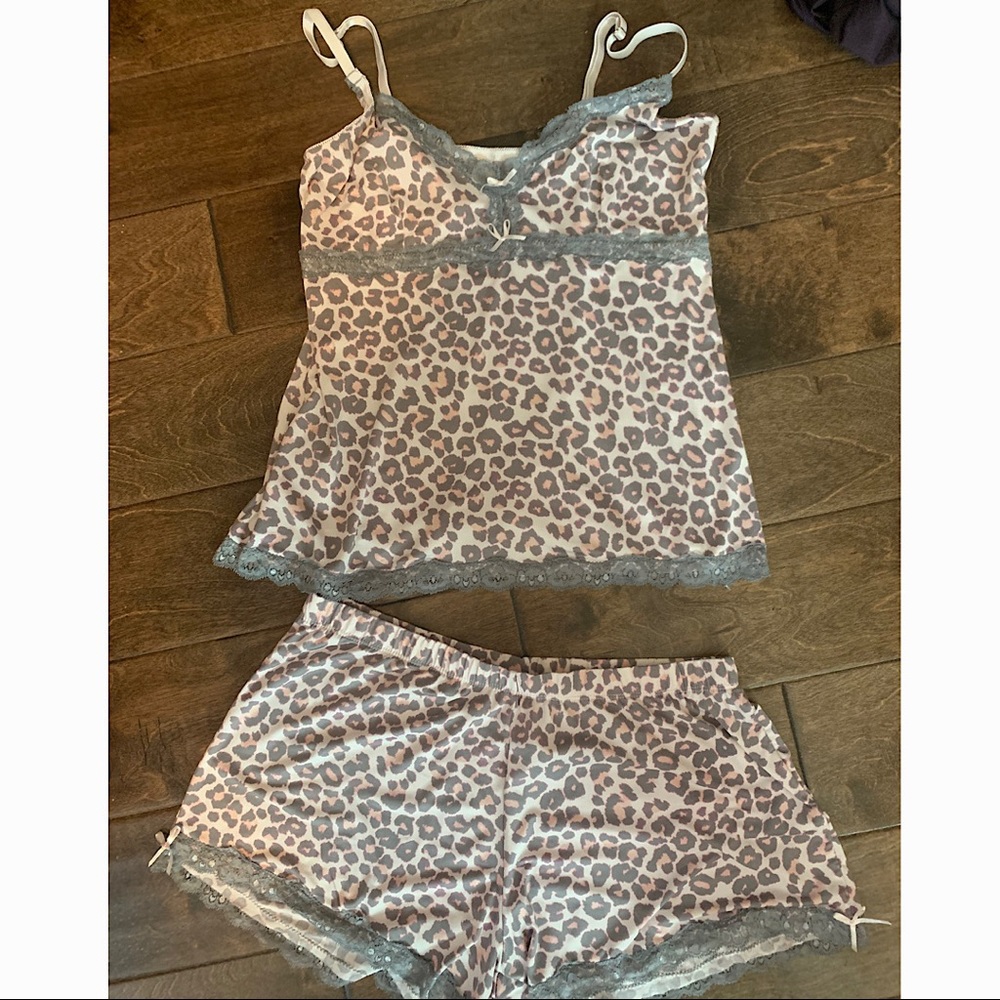 Jessica Simpson So Soft Blush Leopard Pajama Set